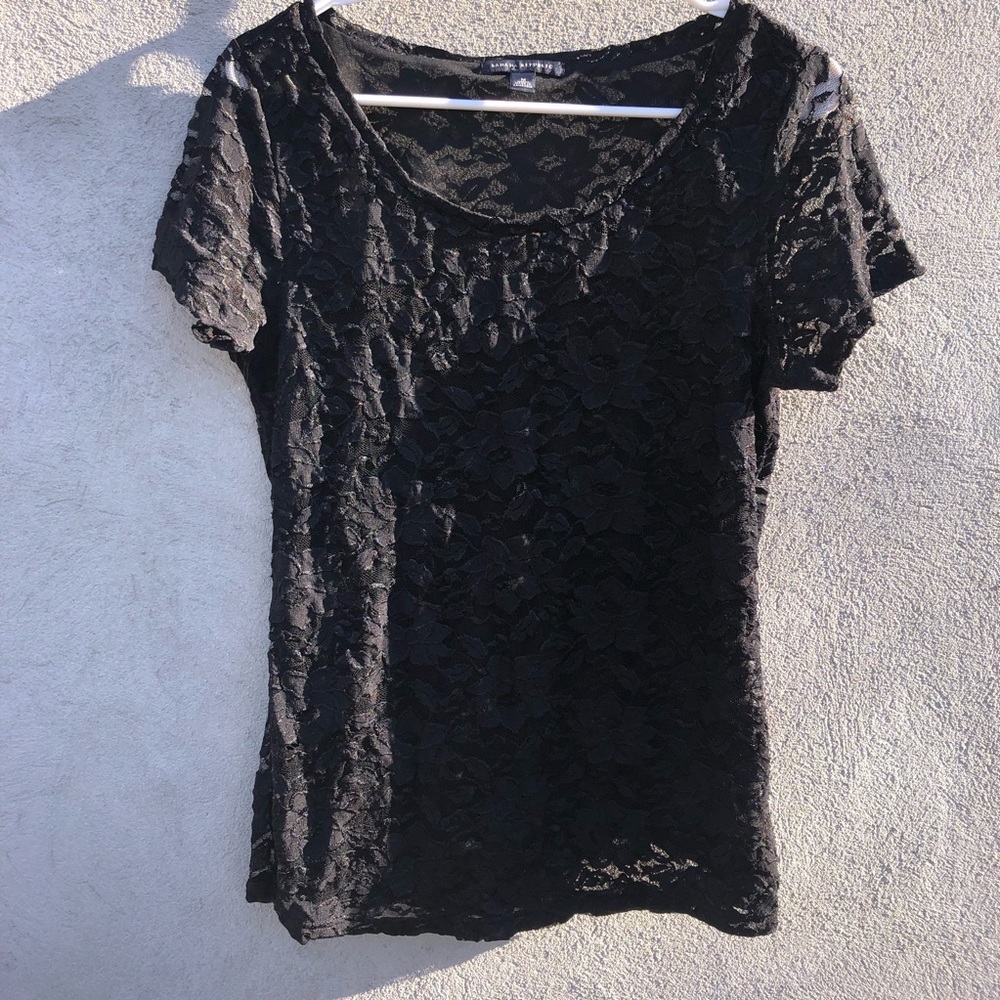Banana Republic Black Lace Top